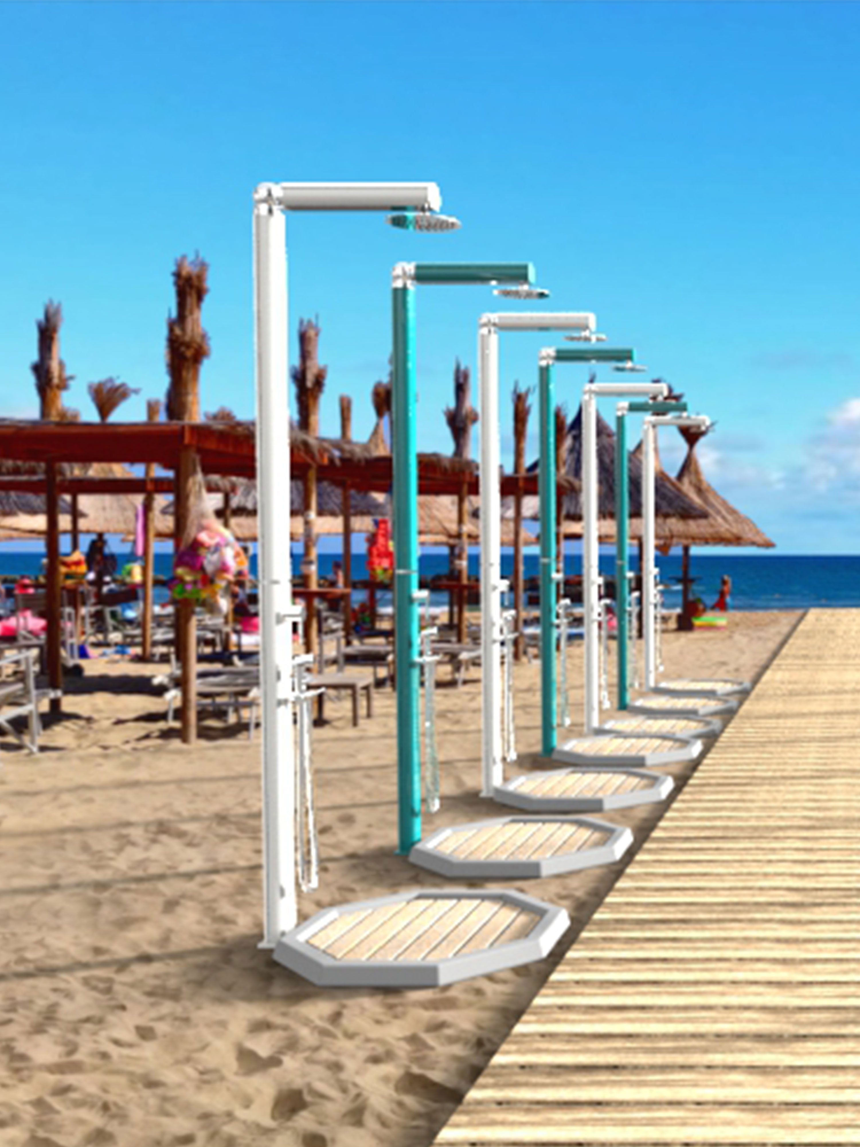 OCTOGONAL SHOWER BASE QP110 WOOD